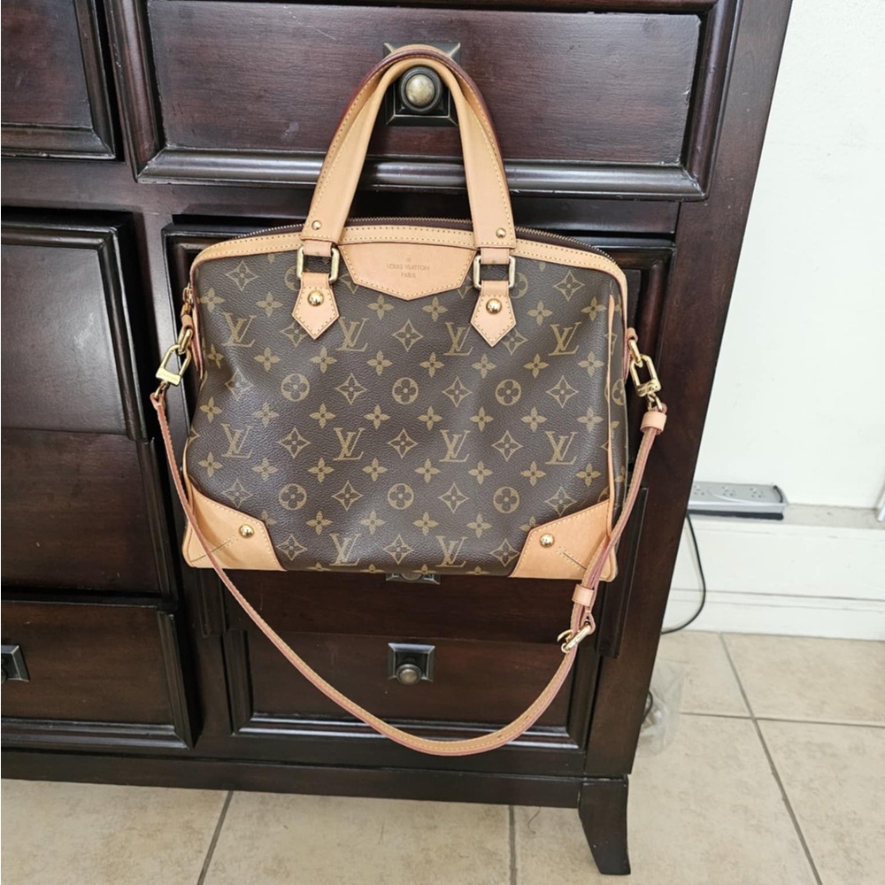 Louis Vuitton Brown and Tan Monogram Briefcase